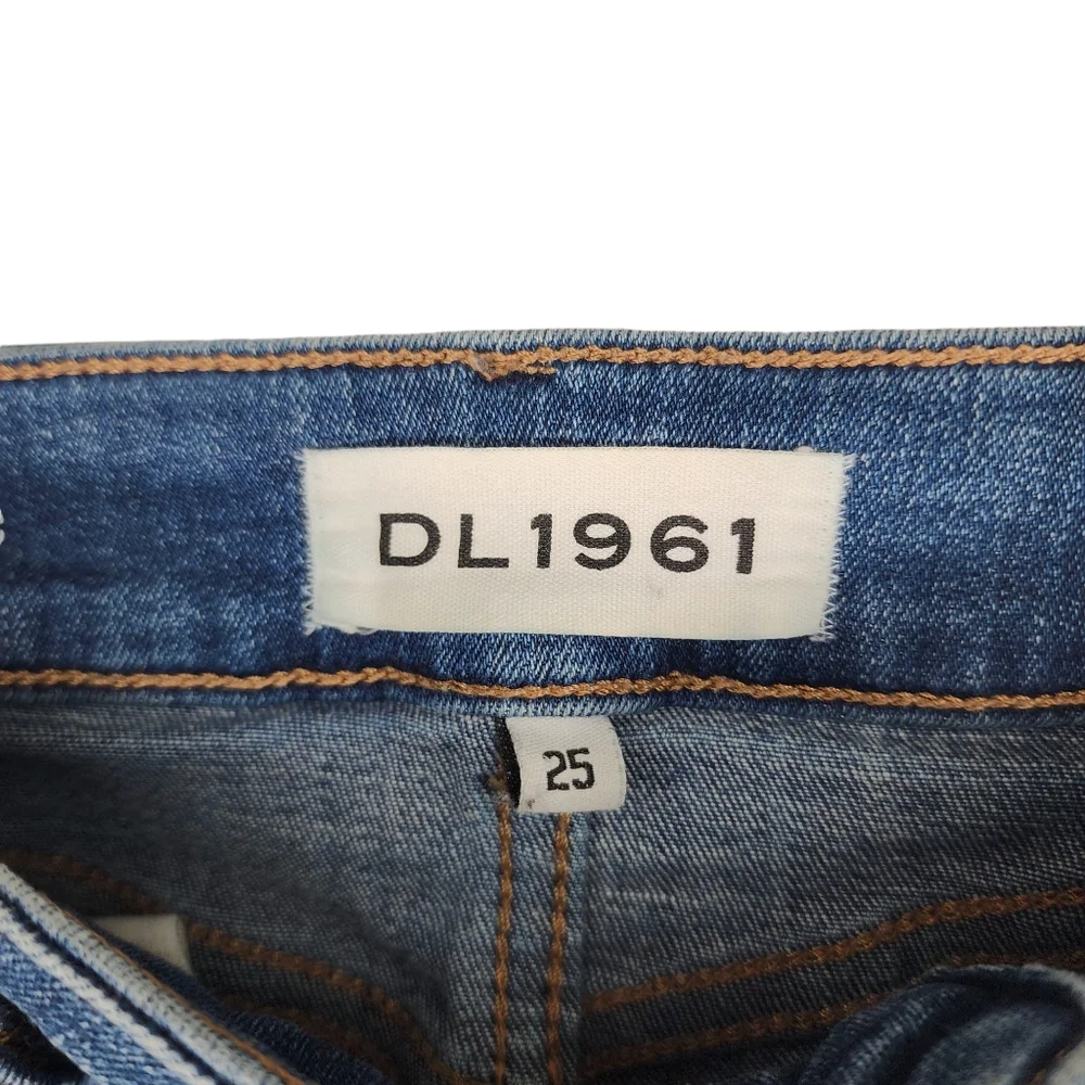 DL1961 Womens 25 Florence Instasculpt Skinny Delano Medium Wash Denim Jeans Blue - Picture 2 of 8